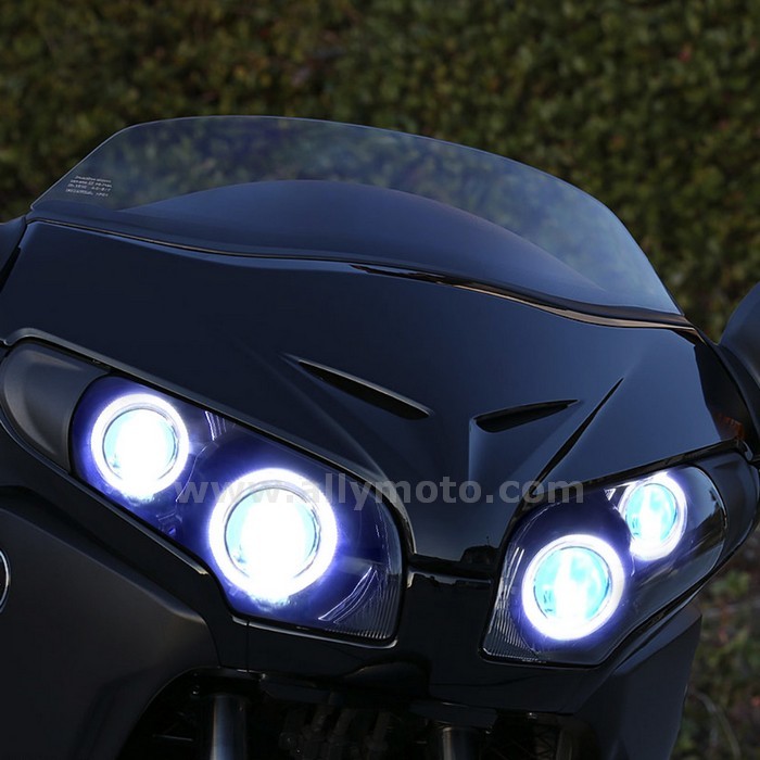 021 Headlight Honda Gl1800 Goldwing 2001-2016 Led Angel Halo Eyes Hid Lamp Green-3